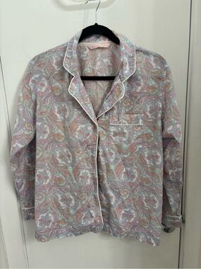 Victoria's Secret Pastel Paisley Lightweight Button-Up pajama set